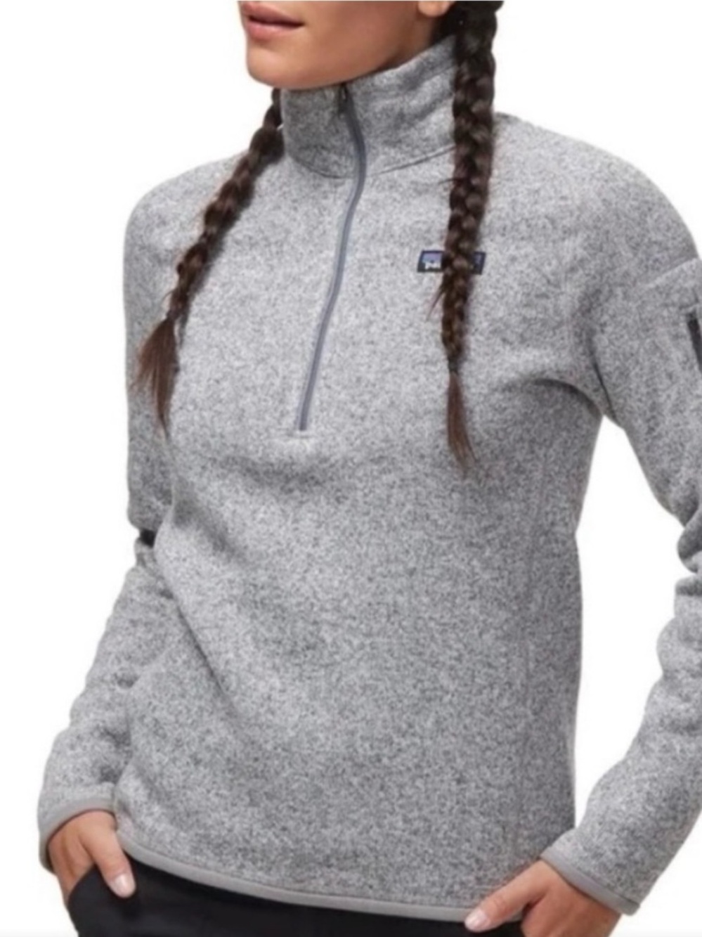 Patagonia Heather Grey Better Sweater Quarter‑l Zip Fleece Pullover
